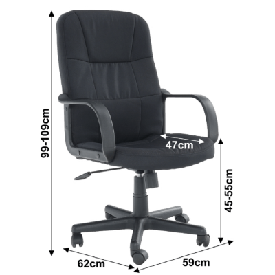 Scaun de birou rotativ tapitat TC3-7741 New [3]