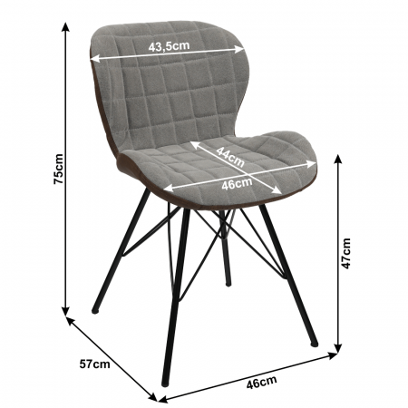 Scaun de design tapitat LORANA [7]