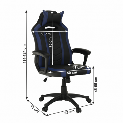 Scaun de gaming rotativ tapitat AGENA [4]
