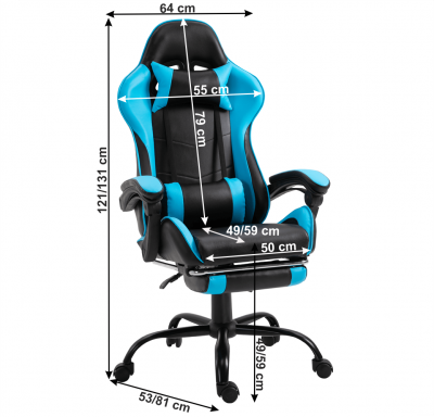 Scaun de gaming reglabil tapitat TARUN [2]