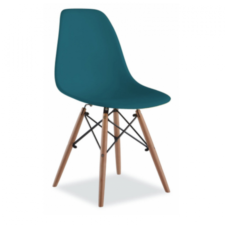 Scaune living - Scaun lemn masiv scoica plastic SL Enzo