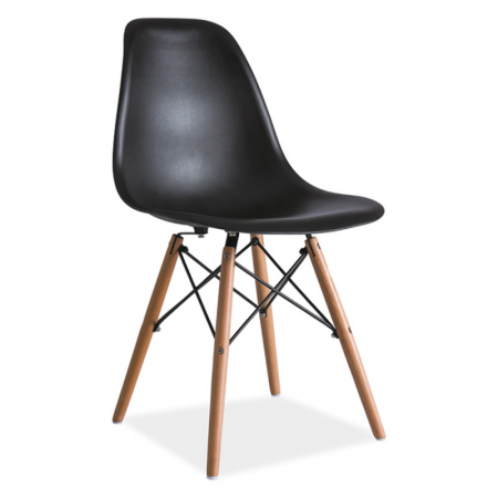 Scaune living - Scaun lemn masiv scoica plastic SL Enzo