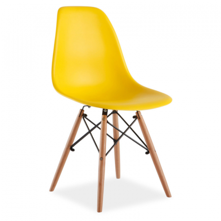 Scaune - Scaun lemn masiv scoica plastic SL Enzo