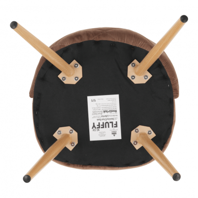 Scaun tapitat cadru metalic FLUFFY [5]