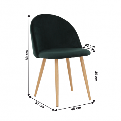 Scaun tapitat cadru metalic FLUFFY [6]