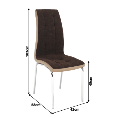 Scaun tapitat cadru metalic GERDA NEW [5]