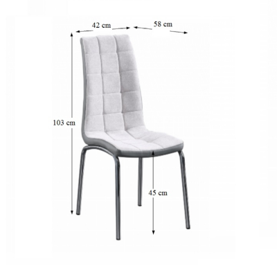 Scaun tapitat cadru metalic GERDA NEW [1]