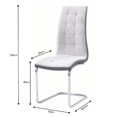 Scaun tapitat cadru metalic SALOMA NEW [1]