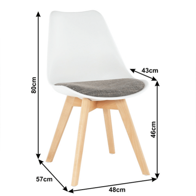 Set 2 scaune dining tapitate DAMARA [6]