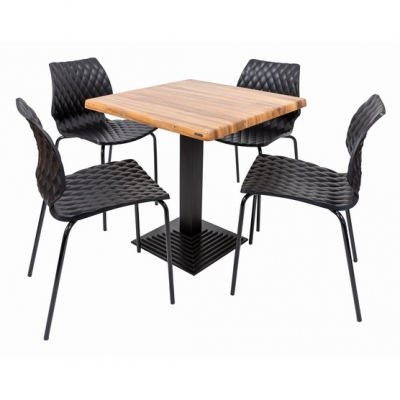 Seturi - Set terasa outdoor masa BOSTON WASHED ELM 70x70 cu scaune UNI 550