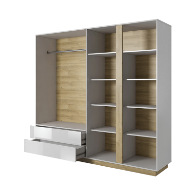 Set dormitor complet culoare alb/stejar CITY [5]