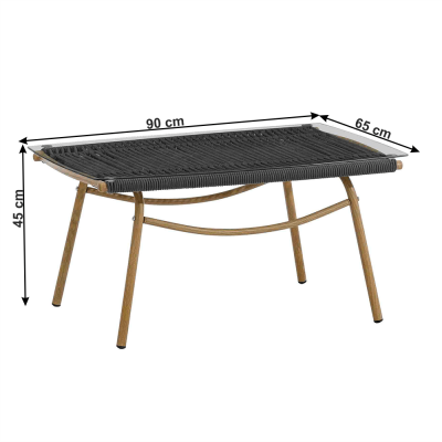 Set de 4 piese de gradina  gri/albastru BAREN [6]