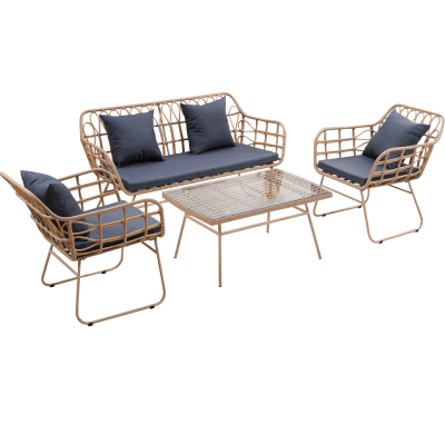 Mobilier de exterior - Set de grădină din 4 piese din tehno-rattan TAJRO