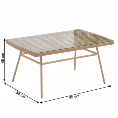 Set de grădină din 4 piese din tehno-rattan TAJRO [8]
