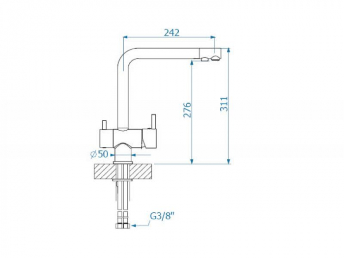 Baterie Aquila inox satinat [3]