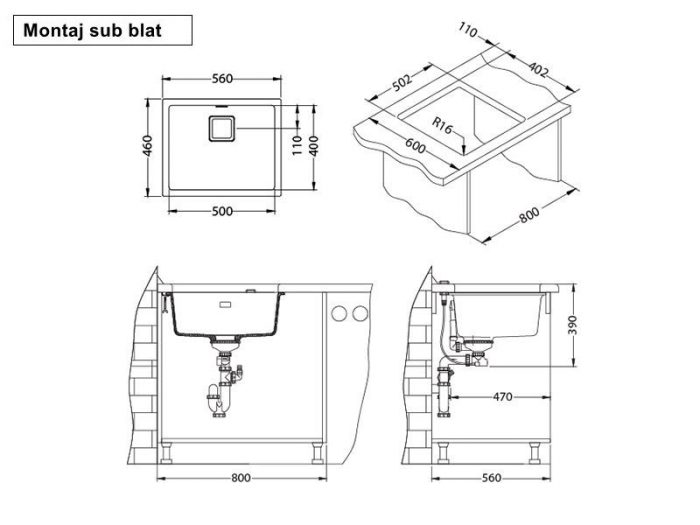 Chiuveta Quadrix 50 Pebble G02 [2]