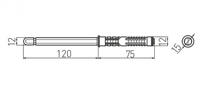 Consola invizibila pentru polita Ø12x120 mm [2]