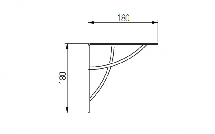 Consola metalica Neo 180x180 mm, finisaj negru [6]