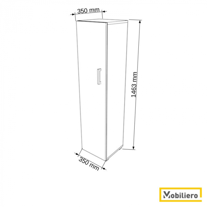 Dulap modular Uno 3P-1U 350 x 350 x 1463 mm [2]