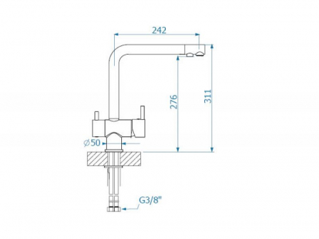 Baterie Aquila inox satinat [2]