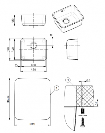 Chiuveta Luno 20 satin [5]
