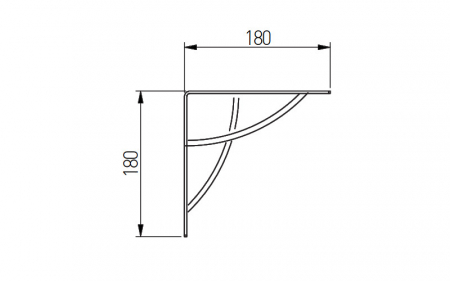 Consola metalica Neo 180x180 mm, finisaj negru [5]