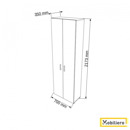 Dulap modular Duo 5P-2U 700 x 350 x 2173 mm [1]