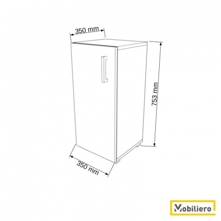Dulap modular Uno 1P-1U 350 x 350 x 753 mm [1]