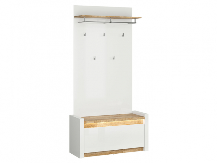Alameda comoda pantofi SFK1K, alb/stejar, (L/ad./h):100/37/51 cm. [3]