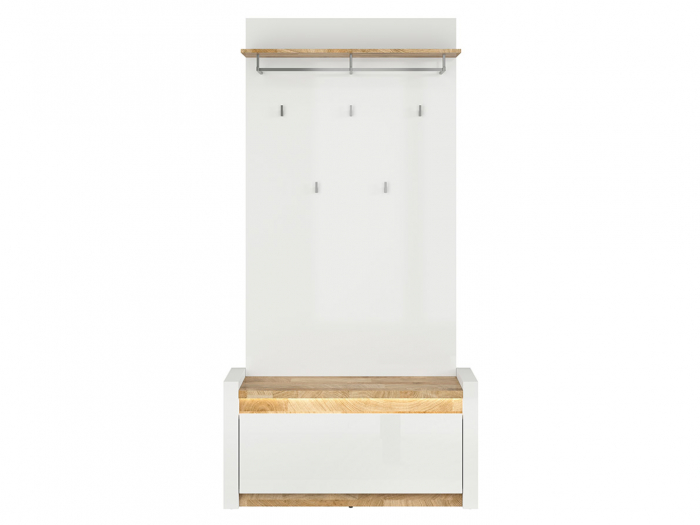 Alameda comoda pantofi SFK1K, alb/stejar, (L/ad./h):100/37/51 cm. [4]