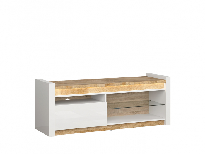 Alameda comoda RTV1S, alb/stejar, (L/ad./h):147/46/55 cm. [2]