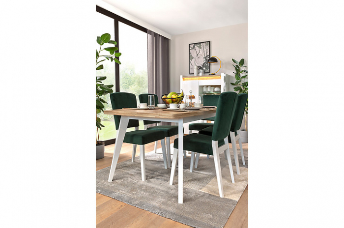 Alameda Masa extensibila 160, alb/stejar, (L/ad./h):160(200)90/76 cm. [5]