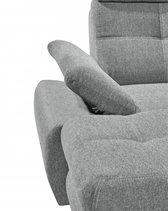 ALBA, coltar U pentru living, extensibil, functie somn si relaxare RECBK.2F.OTM, dreapta, stofa gri brego 09, 349x233x88, ext.275x127cm. [5]