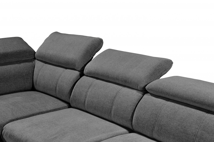ALBANY, coltar pentru living, extensibil, functie somn si relaxare OTMBK-2F, stanga, stofa gri thor 19, 274x231x80(103), ext.194x120cm. [4]