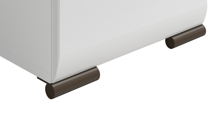 Azteca Birou BIU1D1S, 1usa 1 sertar , front MDF culoare alb lucios, 120/66/75 cm. [5]