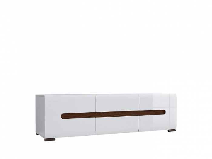 Azteca Comoda RTV2D2S, 2 usi si 2 sertare, front MDF culoare alb lucios, 150/47/43 cm. [2]