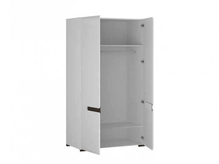 Azteca Dulap SZF2D, front MDF culoare alb lucios, 105/60/210cm. [4]