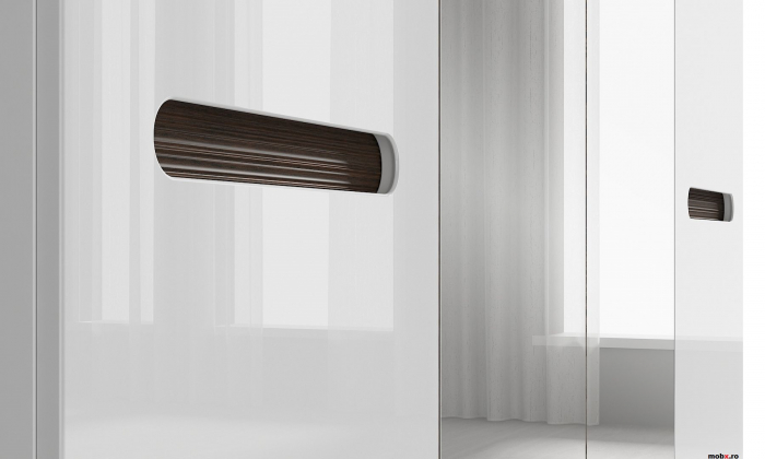 Azteca Dulap SZF2D2L, front MDF culoare alb lucios, 220/60/210cm. [3]