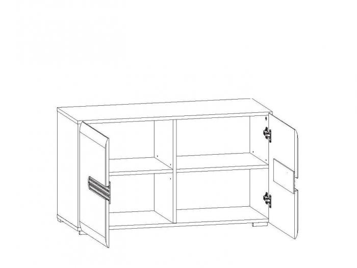 Azteca, Hol Set-A, front MDF, alb lucios, (L/ad./h):150/38/210 cm. [8]