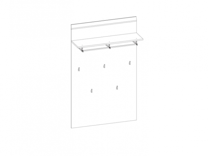 Azteca, Hol Set-A, front MDF, alb lucios, (L/ad./h):150/38/210 cm. [11]