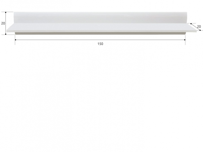 Azteca, Living Set-A, front MDF, alb lucios, (L/ad./h):300/47/210 cm. [4]