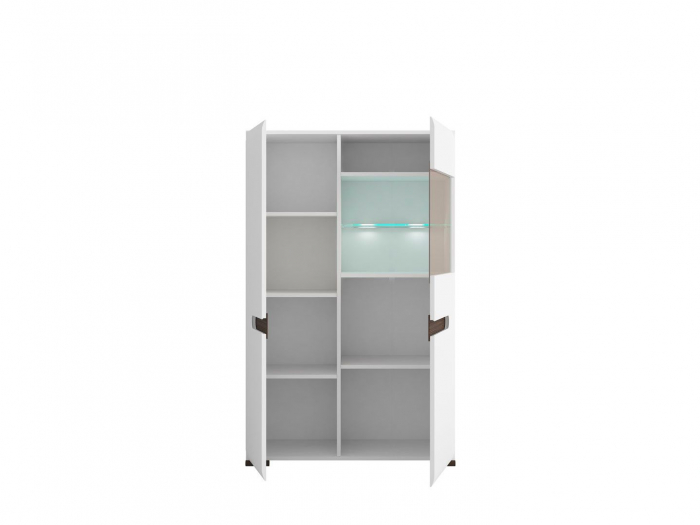 Azteca, Living Set-A, front MDF, alb lucios, (L/ad./h):300/47/210 cm. [16]