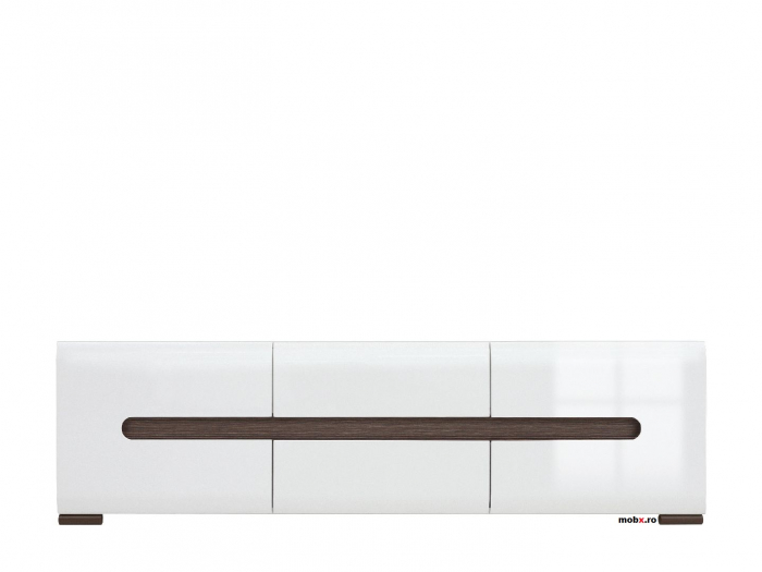 Azteca, Living Set-A, front MDF, alb lucios, (L/ad./h):300/47/210 cm. [8]