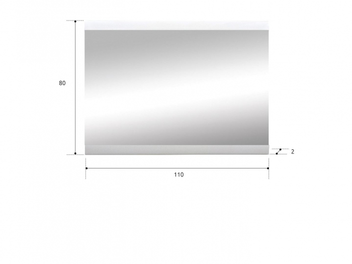 Azteca Oglinda LUS/110, front MDF culoare alb, 110/2/80 cm. [2]