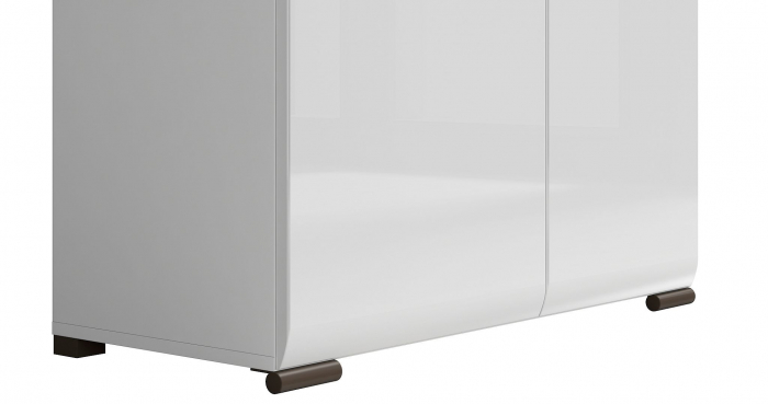 Azteca Vitrina REG1W1D/21/9, front MDF culoare alb lucios, 90/41/210 cm. [5]