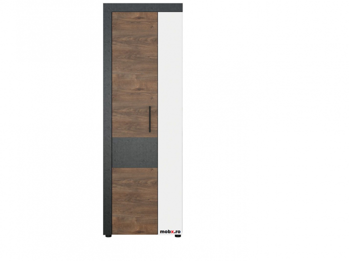 Brownie Garderoba Set-2, stejar castan si gri matera, 145/37/193 cm. [2]