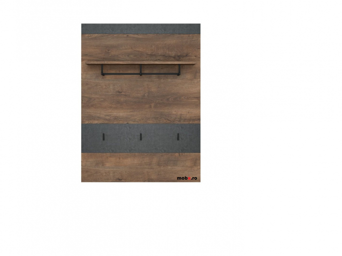 Brownie Garderoba Set-2, stejar castan si gri matera, 145/37/193 cm. [8]