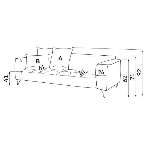 Canapea BELAVIO 3 locuri extensibila cu functie dormit, relaxare si depozitare, stofa bordo Monolit 69, 248x108x(71-92), ext.198x145cm [6]