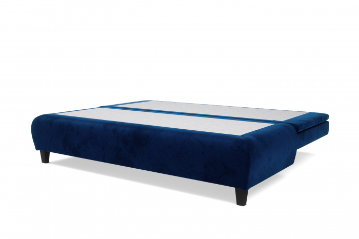 Canapea HARRY, 3 locuri extensibila cu functie de somn, relaxare si depozitare, stofa blue Riviera 81 , 208x96x102, ext.200x160cm [6]