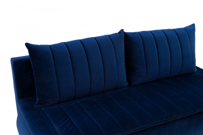 Canapea HARRY, 3 locuri extensibila cu functie de somn, relaxare si depozitare, stofa blue Riviera 81 , 208x96x102, ext.200x160cm [8]